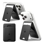 SUPORTE DE CARTÕES MAGNÉTICO UNIVERSAL SPIGEN S314-1 SLIM FOLD TRIPOD MAGSAFE PRETO - Imagem 3