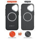 TECH-PROTECT ION CARBON MAGSAFE IPHONE 17 PRETO/PRATEADO - Imagem 3