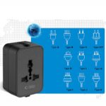 ADAPTADOR DE VIAGEM TECH-PROTECT TA300 UE / RU / EUA / AU PRETO - Imagem 2